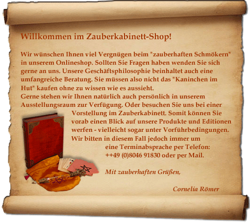 Willkommen im Zauberkabinett-Shop